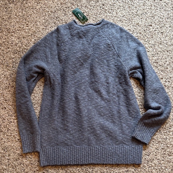 LL Bean Rolled Neck Gray-Blue Sweater - Picture 4 of 4